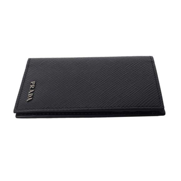 Prada Black Saffiano Leather Vertical Logo Card - Picture 5 of 8